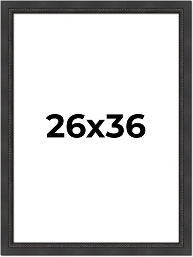 Vista 125 de Poster Palooza Marco de 5 x 5 pulgadas, color negro, cuerda biselada, marco de madera maciza, ancho de moldeo de 2 pulgadas, con plexiglás acrílico