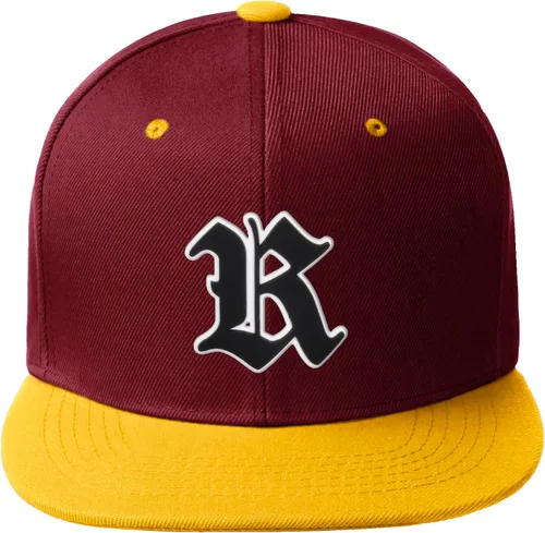 Vista 1217 de Daxton Gorra clásica con visera de billete plano con letras del alfabeto inglés antiguo de la A a la Z