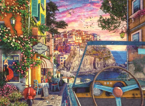 Vista 7 de Anatolian Puzzle - Cafe Como, Rompecabezas de 700 piezas, #2705