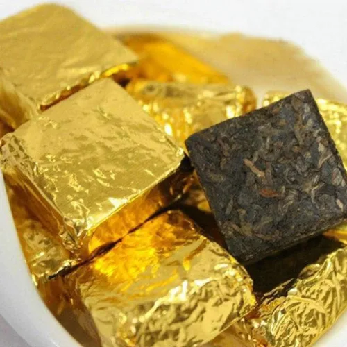 Vista 3 de 500pcs Golden Chocolate Candy Foil Candy Wrappers Papel de aluminio para papel de embalaje de papel de embalaje de papel de aluminio
