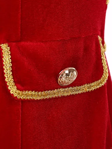Vista 5 de Sywiyi Ringmaster - Chaqueta de disfraz de Circus Ringleader para mujer, chaqueta de disfraz con borlas en la parte delantera abierta, abrigo