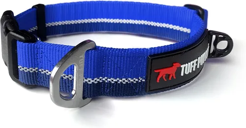 Vista 10 de Tuff Pupper Collar de perro resistente Collar resistente para perros Collares reflectantes con clip de correa de aluminio en D Accesorio
