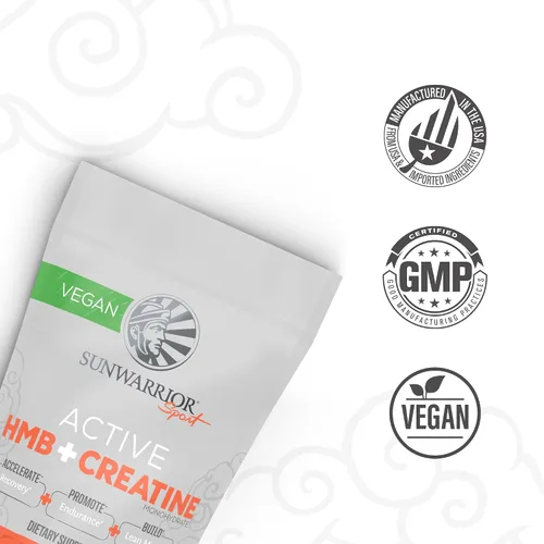 Vista 3 de Sunwarrior Creatina HMB Monohidrato Polvo Recuperación Muscular, 8.47 oz Suplemento para antes del entrenamiento para hombres y mujeres, suplemento