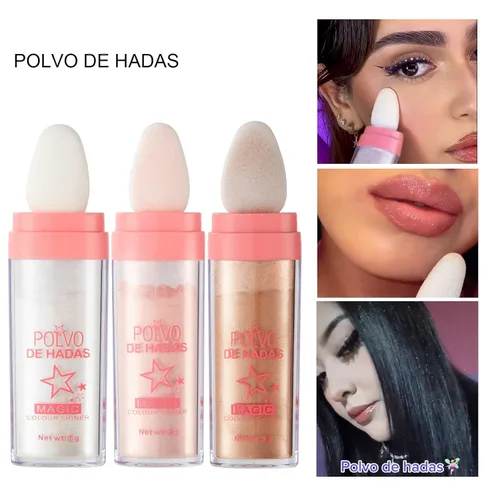 Vista 6 de Polvo De Hadas Polvo De Hadas - Polvo de Hadas 3D de Alto Brillo Polvo Suelto Purpurina Polvo de Colorete Facial Polvo Brillante para Ojos, Cara