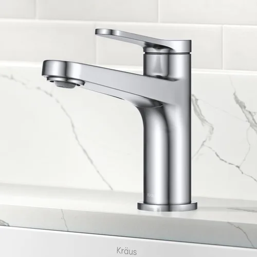 Vista 2 de KRAUS Indy Grifo de Lavabo de un Orificio de una Sola Manija en Cromo, KBF-1411CH