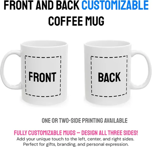 Vista 4 de Taza de café personalizada – Taza de cerámica personalizada con foto, texto o logotipo, taza de té Taza personalizada con imagen o mensaje Idea