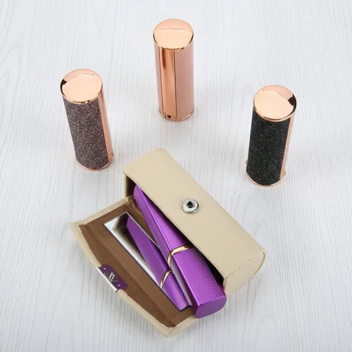 Vista 4 de Beautyflier Estuche de piel sintética para lápiz labial para mujer, con espejo, rectangular, estuche de viaje para maquillaje, monedero, soporte