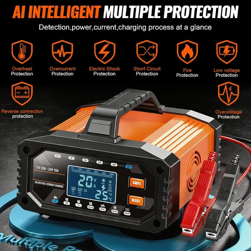 Vista 6 de 20A 12V/24V Cargador de batería inteligente LiFePO4 Mantenedor