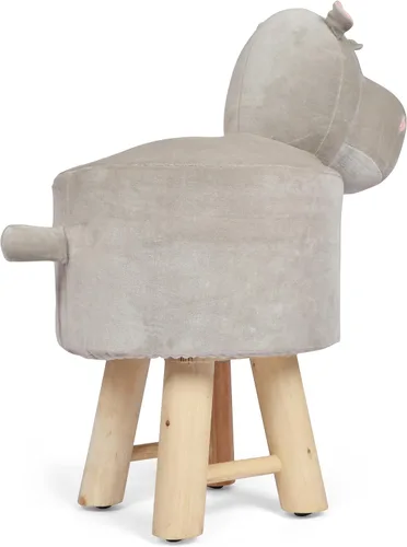 Vista 8 de Christopher Knight Home Georgia Contemporary - Otomana hipopótamo infantil, color gris