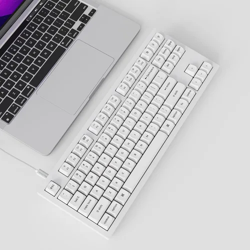 Vista 28 de Keychron Q3 QMK/VIA Teclado mecánico personalizado con cable, diseño sin llave de aluminio completo, macro programable con interruptor marrón