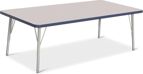 Vista 19 de Berries Mesa rectangular para actividades, altura E, Gris/Negro/Negro, 1