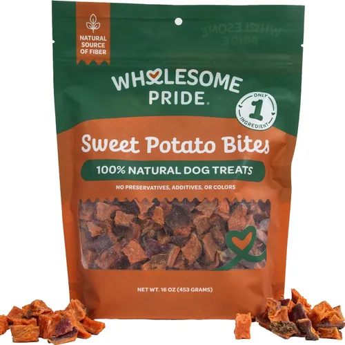 Vista 9 de Wholesome Pride - Caprichos de batata – premios naturales para perros – veganos, sin gluten y sin granos Sin conservantes, 100% batata, suavemente
