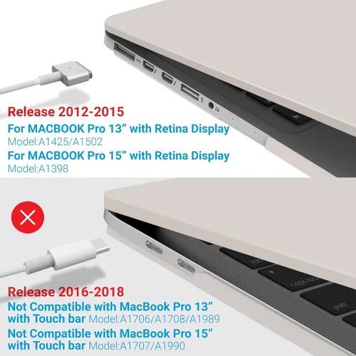 Vista 71 de IBENZER - Compatible con Funda para MacBook Pro de 13 Pulgadas 2015 2014 2013 Finales 2012 A1502 A1425, Carcasa Rígida con Cubierta para Teclado