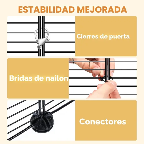 Vista 8 de VISCOO Jaula para gatos (para gatito), recintos para gatos Catio de 3