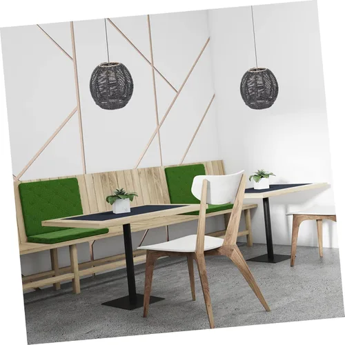 Vista 3 de Lámpara de cuerda tejida hecha a mano, cubierta de araña retro para comedor, estilo moderno, linterna de techo, cuerda de papel, decoración de luz