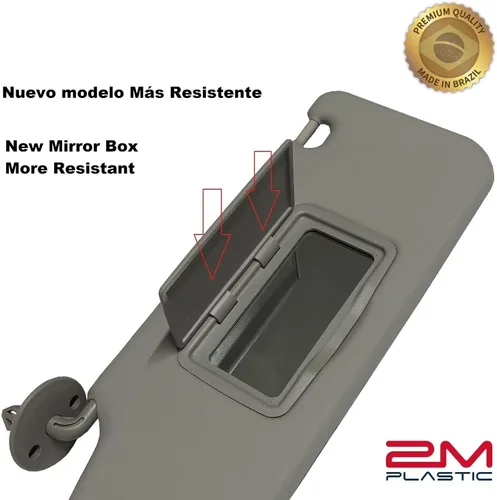 Vista 2 de Visera solar compatible con Chevy Sonic Spark 2012-2020 Spark 2011-2022, marca de repuesto gris 2M PLASTIC (gris - izquierda)