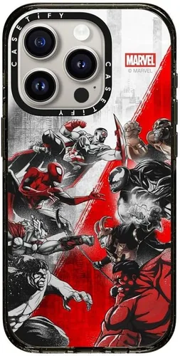 Vista 41 de CASETiFY Funda para iPhone Air, compatible con MagSafe Marvel VS CoLab Protección contra caídas de grado militar 4x de 8.2 pies Funda Capitán