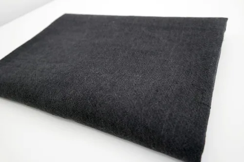 Vista 3 de Tela de lino y algodón de sarga gris Material versátil y duradero, ideal para ropa, costura y manualidades