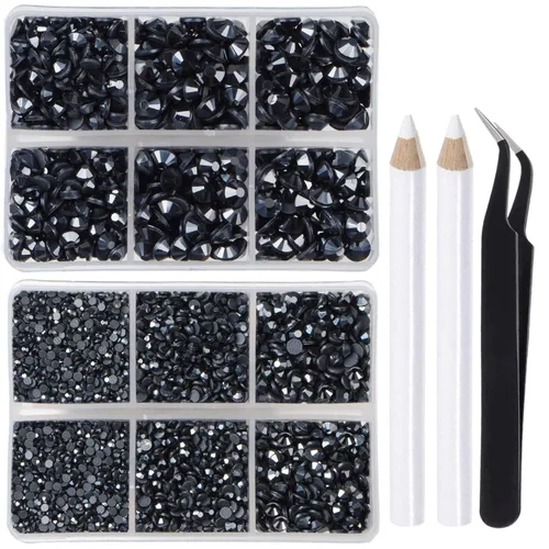 Vista 65 de LPBeads 10000 unidades de diamantes termoadhesivos SS6 amatista con parte trasera plana, gemas de diamantes de imitación de cristal redondas