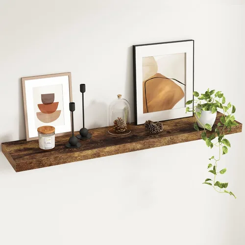Vista 16 de Fun Memories Estantes flotantes – Estante de pared de 9.3 pulgadas de profundidad para decoración y almacenamiento – Estantería de exhibición