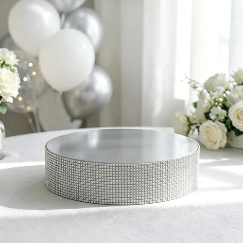 Vista 16 de Efavormart - Soporte redondo de metal en relieve dorado de 14 pulgadas, para decoración de fiestas y cumpleaños