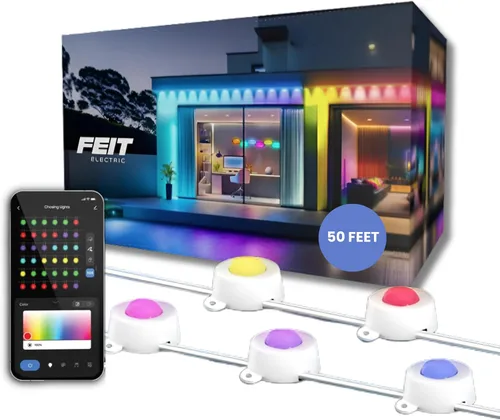 Vista 11 de Feit Electric Extensión de 16 pies solo para luces RGB inteligentes permanentes para exteriores, compatible con SL50-36/RGB/AG, el paquete