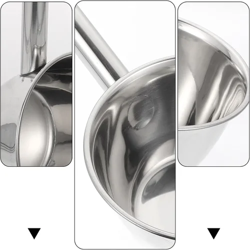 Vista 9 de Yardwe Cucharón de agua de mango largo de 18 pulgadas de acero inoxidable para cocina y jardinería, cuenco profundo, regadera para el hogar