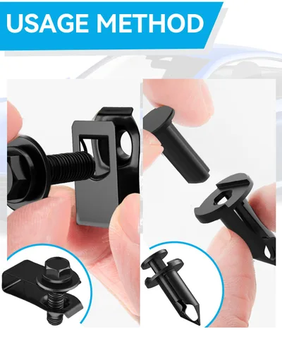 Vista 3 de 35 piezas de protección contra salpicaduras para el motor, tornillos de guardabarros del parachoque delantero, retenedores de empuje, clips