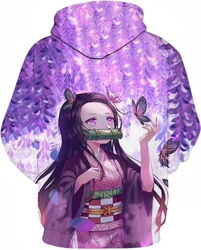 Vista 2 de Sudadera con capucha de anime para cosplay, sudadera con bolsillo