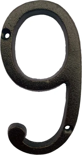 Vista 31 de BetLight Número de casa de hierro fundido de 5.5 pulgadas de alto, números de dirección de casa sólidos, elegante acabado marrón negro, fácil