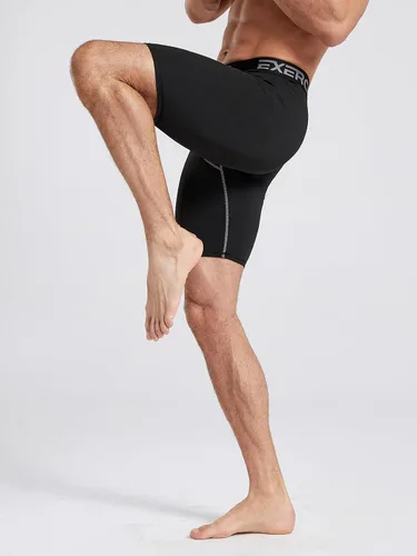 Vista 4 de Paquete de 5 pantalones cortos de compresión para hombre, ropa interior de compresión para hombre, ropa interior atlética de elastano, para correr