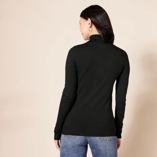 Vista 3 de Tienda Essentials Womens Classic-Fit Lightweight Long-Sleeve Turtleneck Sweater (Available in Plus Size)