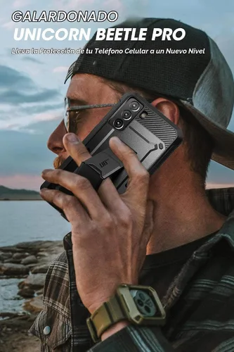 Vista 7 de SUPCASE Unicorn Beetle Pro Series - Funda diseñada para Samsung Galaxy S21 FE 5G (versión 2022), funda resistente de doble capa y función atril