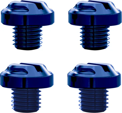 Vista 10 de 4 tapones para agujeros de espejo azul para motocicleta, 2 regulares+2 reversas M8x1.25 (azul, M8>2 regular + 2 reverso)