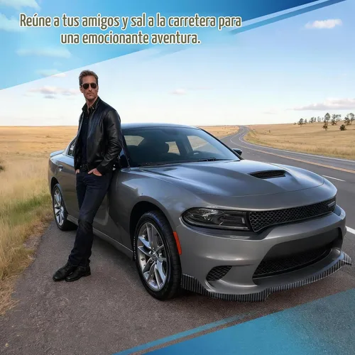 Vista 5 de Labio de Parachoques Delantero Compatible con Dodge Charger SE RT SRT GT 2015-2023 Estilo Deportivo Labio Alerón de Parachoques Delantero Divisor