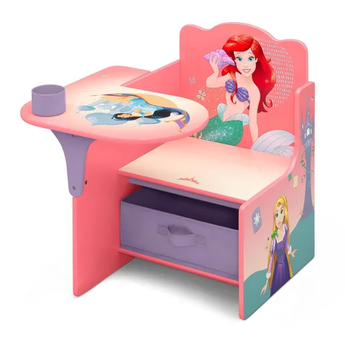 Vista 5 de Delta Children Escritorio con silla con contenedor de almacenamiento, ideal para artes y manualidades, merienda, educación en casa, tareas y más
