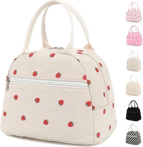 Vista 11 de GYEUKHAM - Bolsa de almuerzo para mujeres, fiambrera para hombres adultos y niños niñas, pequeña y linda, con gran capacidad, bolsa de almuerzo