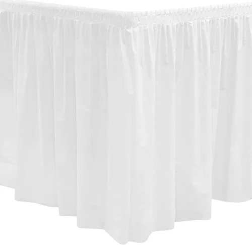 Vista 42 de Party Essentials Falda de mesa de plástico desechable resistente, 1 unidad, 29 pulgadas de ancho x 14 pies (168 pulgadas) de largo, amarillo