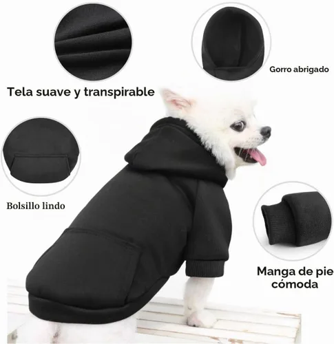 Vista 5 de Idepet Sudaderas con capucha para perros pequeños, ropa para perros pequeños, chaleco para chihuahua, abrigo cálido, chaqueta de otoño, trajes