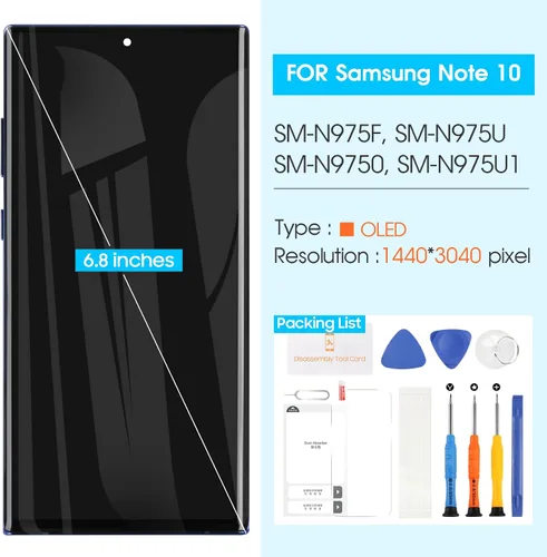 Vista 2 de OLED - Pantalla de repuesto para Samsung Galaxy Note 10 Plus para Samsung Note 10+ Digitalizador de pantalla LCD SM-N975F SM-N975U con herramientas