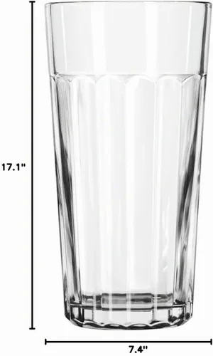 Vista 2 de Libbey 15645, Duratuff Panel Tumbler Glass, 24 Oz (15645LIB) Categoría: Vasos de té helado y soda