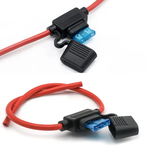 Vista 7 de Portafusibles ATC/ATO, 5 paquetes de portafusibles de hoja automotriz en línea con 24 fusibles estándar para automóvil, 1A, 2A, 3A, 4A, 5A, 7.5A