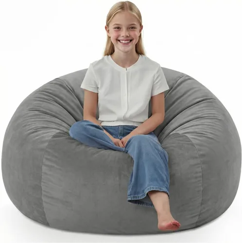 Vista 56 de Silla de Puf de 2 pies, Sillas de Puf Cómodas con Relleno de Espuma Viscoelástica, Sofá de Puf Esponjoso con Cubierta de Terciopelo Holandés, Sillas
