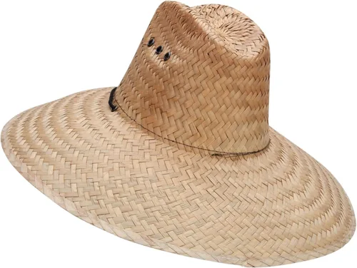 Vista 2 de Solid Wing Sombrero de paja de safari aplastado para hombre