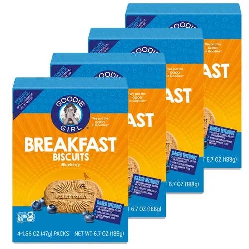 Vista 7 de Goodie Girl - Galletas de desayuno de arándanos Paquetes de aperitivos Sin gluten, sin maní, sin huevos y lácteos (incluye 1 caja)