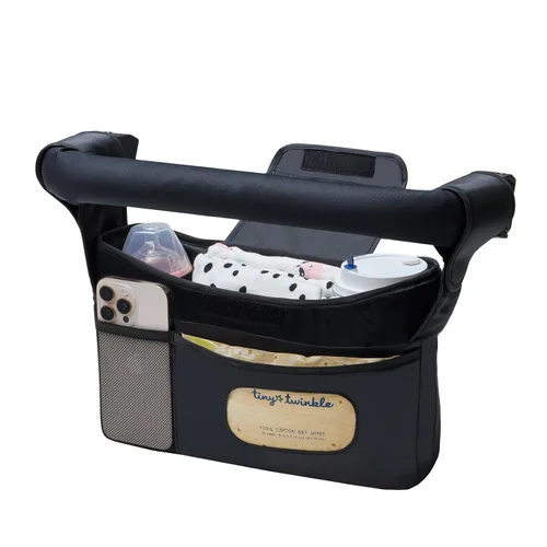 Vista 12 de Tiny Twinkle Organizador universal de cochecito con correa ajustable Carrito impermeable para cochecito de bebé, nuna, graco, Donna y Bugaboo