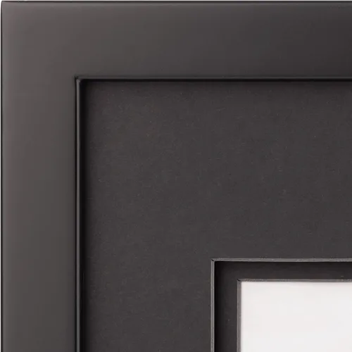 Vista 9 de Gallery Solutions - Marco de pared de madera negra de 14 x 18 pulgadas - Calidad premium - Soporte de pared rectangular - Diseño clásico para fotos