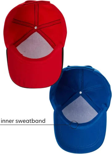 Vista 5 de Disney Gorra de béisbol de Mickey Mouse para niños paquete de 2 unidades con correa de ala curvada de personajes 3D 2T-7