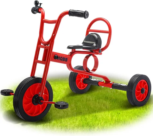 Vista 8 de Triciclo para niños a partir de 3 años, guardería preescolar, bicicleta de equilibrio para niños, triciclo para niños con campana y ruedas de goma