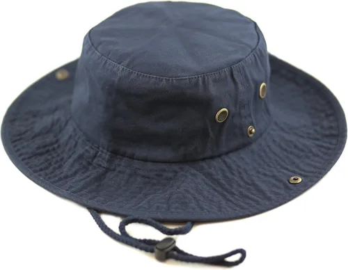 Vista 18 de The Hat Depot - Sombrero de safari, de algodón lavado a la piedra, de ala ancha, plegable, doble cara y sombrero de pesca